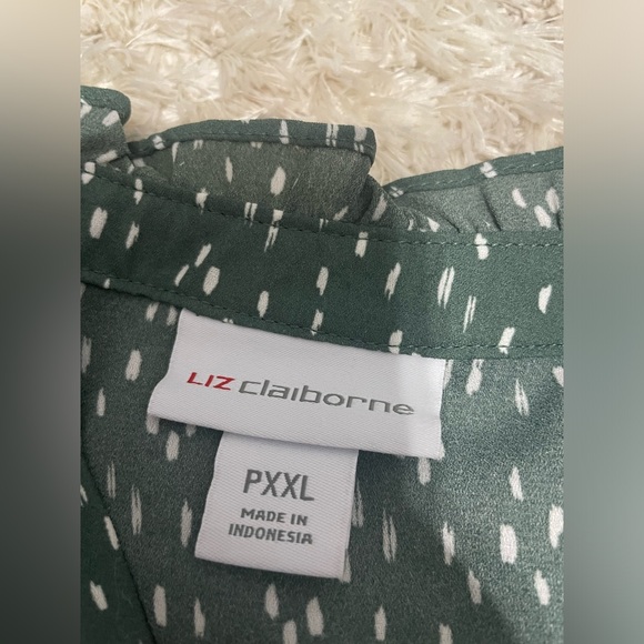 Petite XXL Green Dress Shirt - Picture 7 of 8